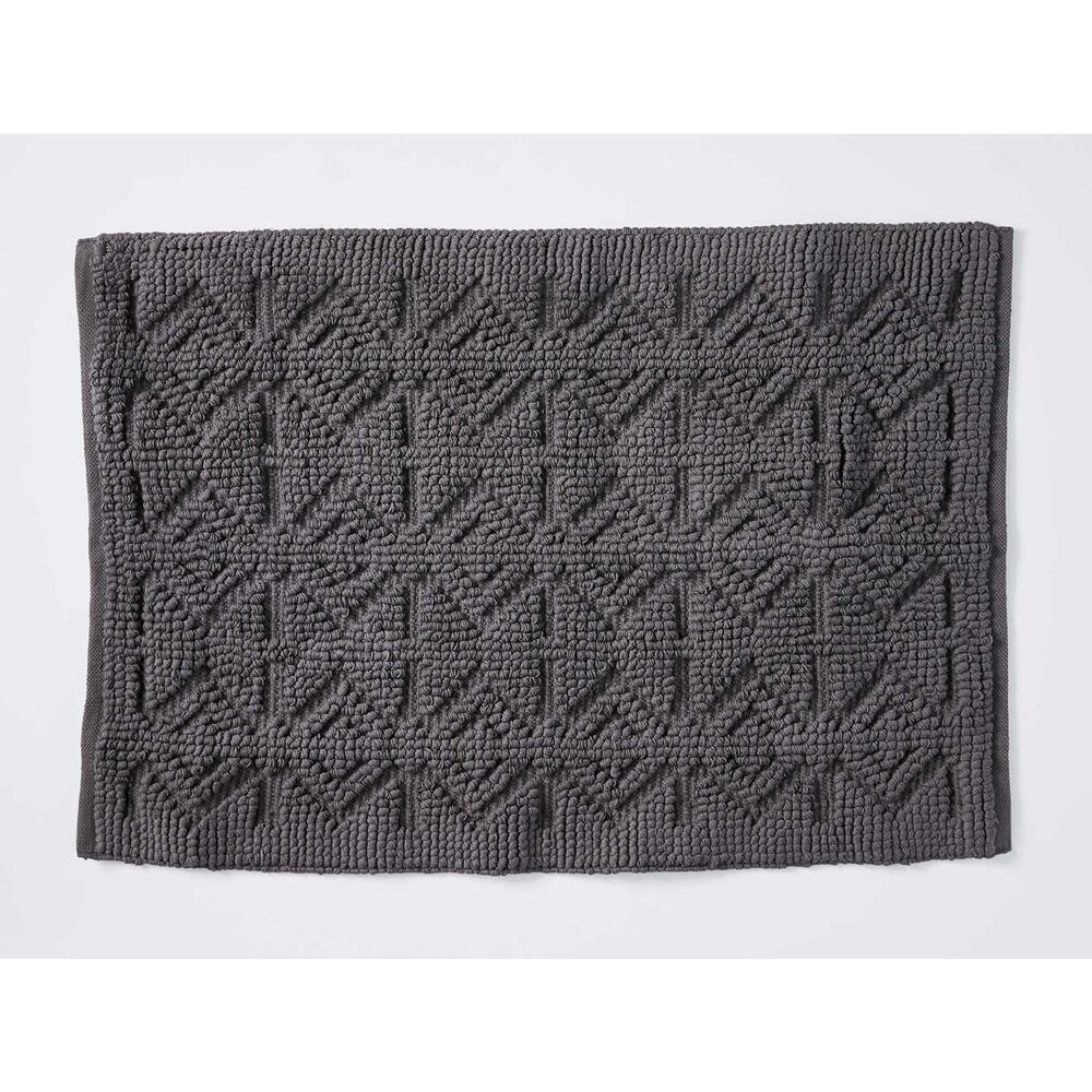 Coyuchi Mosaic Canyon Organic Bath Rug 24x36 Geometric Boho Aztec Pattern